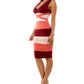 Bebe Women's Colorblocked Bandage Dress Pink Size Large