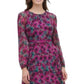 Tommy Hilfiger Women's Grove Floral Chiffon Dress Purple Size 10