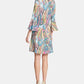 Tommy Hilfiger Women's Jaipur Paisley Bell Sleeve Sheath Dress Pink Size 4 Petite