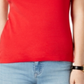 Tommy Hilfiger Women's V Neck T-Shirt Red Size Medium