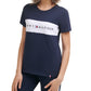 Tommy Hilfiger Women's Sport Colorblocked Logo T-Shirt Blue Size X-Large