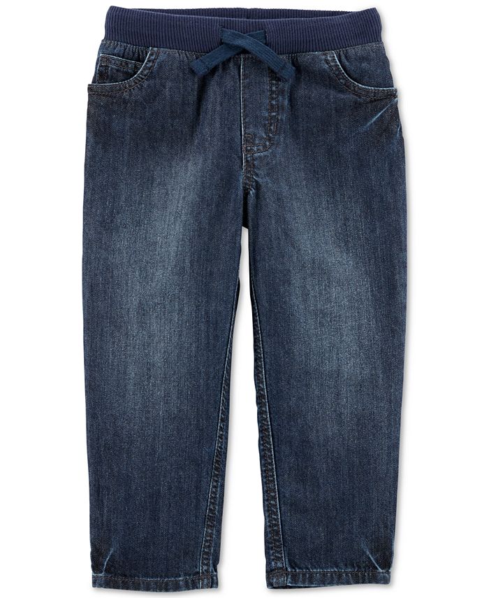 Carter's Toddler Boy's Cotton Drawstring Jeans Blue Size 5T