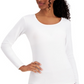 32 डिग्री महिलाओं के लिए बेस लेयर स्कूप नेक टॉप सफ़ेद रंग, साइज़ लार्ज