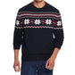 Weatherproof Vintage Men's Snowflake Crew Neck Sweater Black Size XX-Large