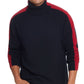 Weatherproof Vintage Men's Racing Stripe Turtleneck Sweater Black Size Large