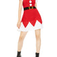 Planet Gold Junior's Holiday Santa Sweater Dress & Hat Red Size Large