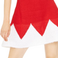 Planet Gold Junior's Holiday Santa Sweater Dress & Hat Red Size Large