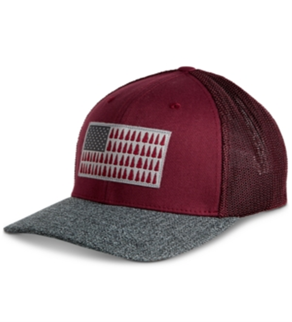 Columbia Men's Mesh Tree Flag Ball Cap Red Size Large
