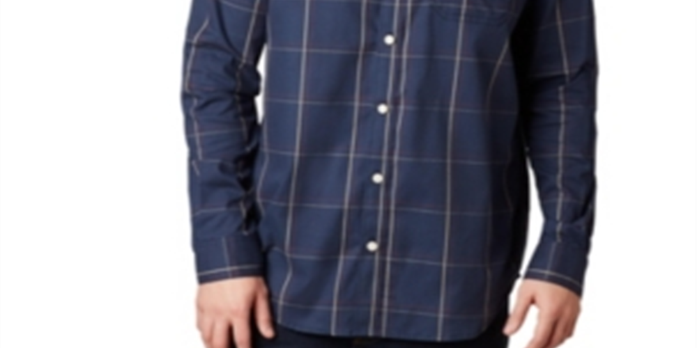 Columbia Men's Vapor Ridge Iii Plaid Shirt Blue Size X-Large