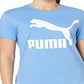 Puma Women's Classic Logo Fitness Running T-Shirt Blue Size Small