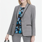 Calvin Klein Women's Printed One Button Blazer Gray Size 12
