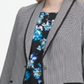 Calvin Klein Women's Printed One Button Blazer Gray Size 12