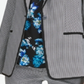 Calvin Klein Women's Printed One Button Blazer Gray Size 12