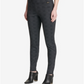 Calvin Klein Women's Pull On Stretch Cropped Glen Plaid Pants Gray Size Medium