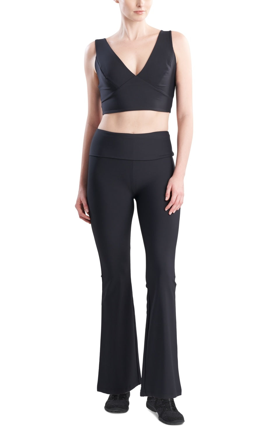Josie Natori Women's Solstice Cami Cropped Top Black Size Large