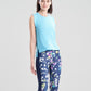 Josie Natori Women's High Low Tank Top Blue Size Large
