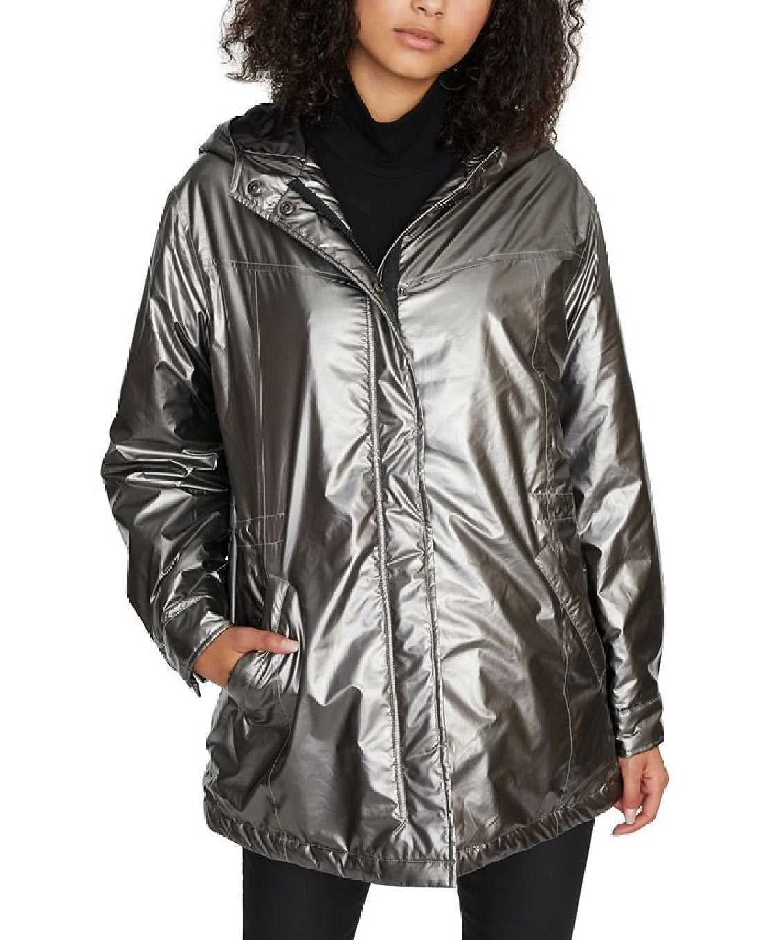 Sanctuary Women's Street Style Winter Cold Weather Anorak Jacket Gray Size Large