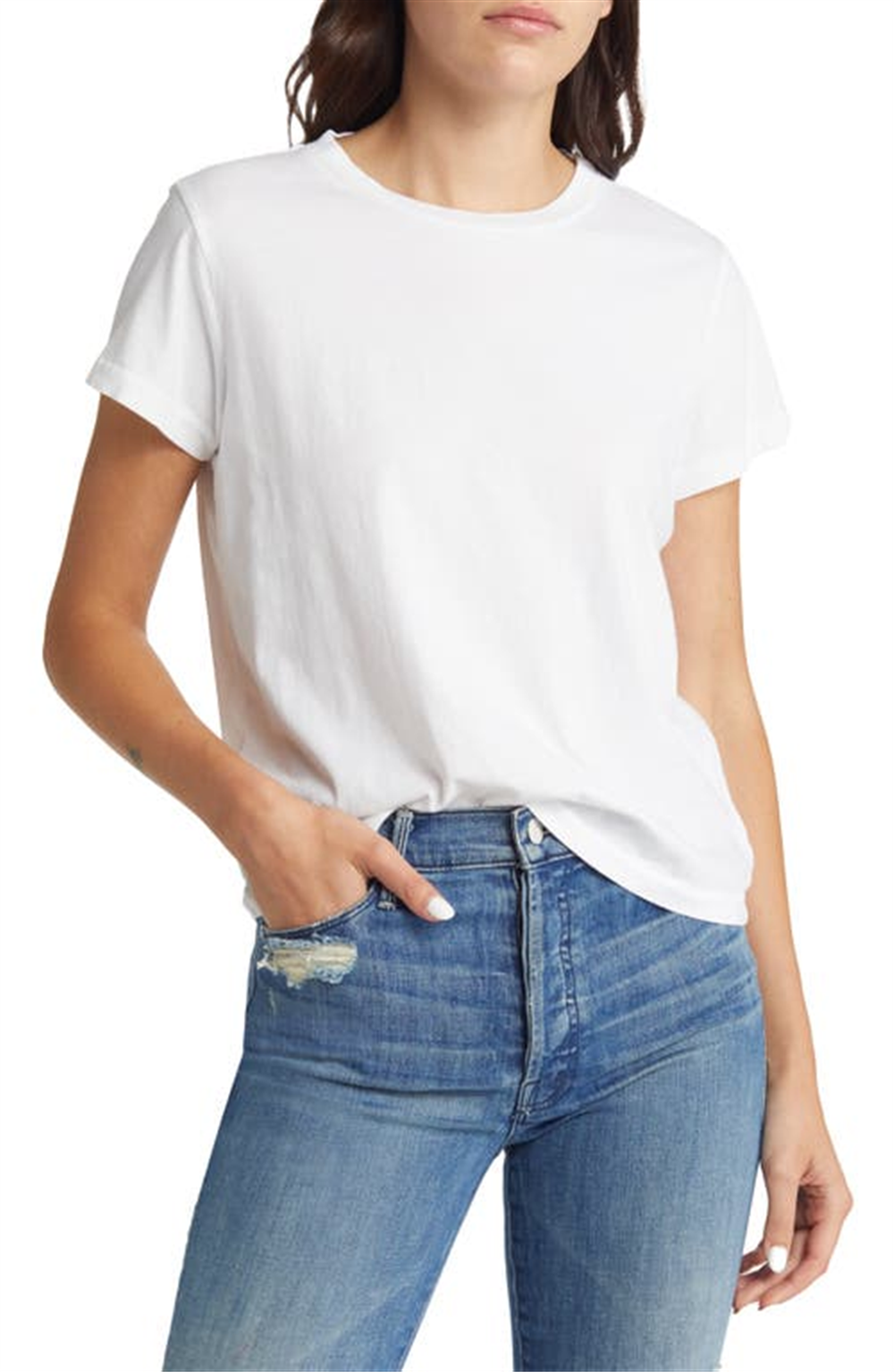 Mother Women's Little Goodie Goodie Lover Tee White Size Medium