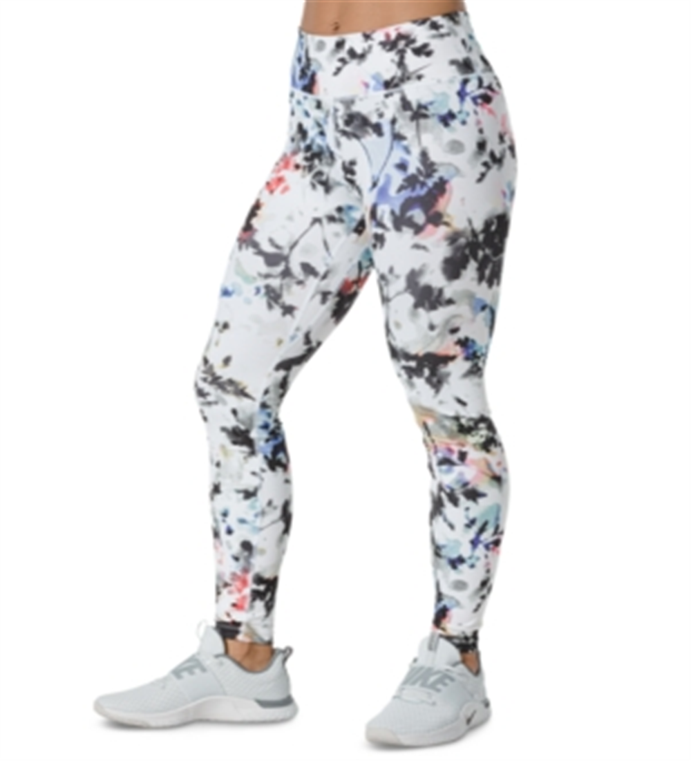 Nike Women's Printed Washed Floral Tights Gray Size X-Large