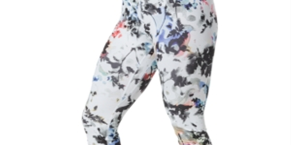 Nike Women's Printed Washed Floral Tights Gray Size X-Large