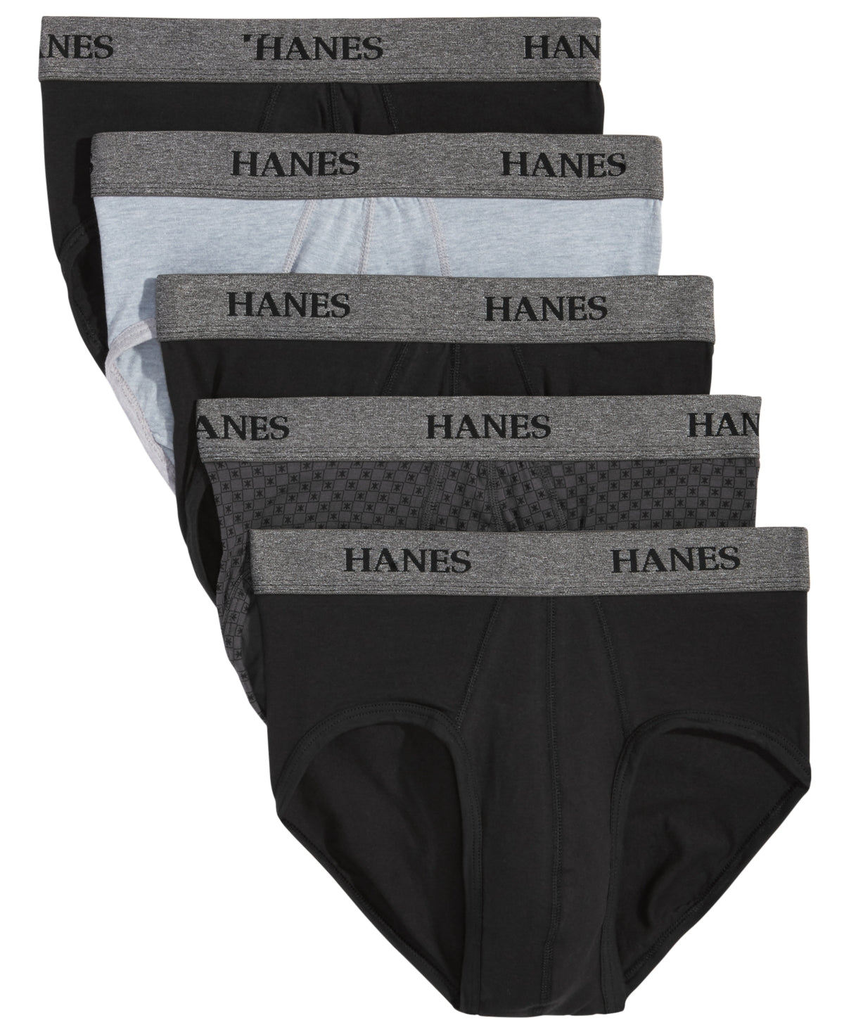 Hanes Men's 5 Pk Platinum Stretch Briefs Assorted Size Small