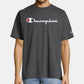 Champion Men's Script Logo T-Shirt Gray Size S