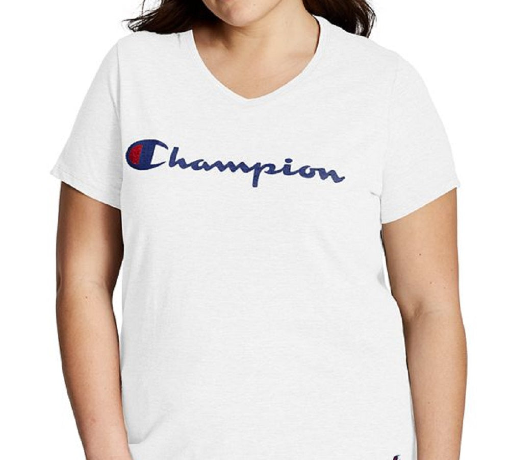 Champion Women's Logo T-Shirt White Size 2X