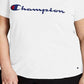 Champion Women's Classic Graphic Jersey V Neck T-Shirt White Size XXXX-Large
