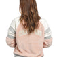 Champion Women's Super Fleece Faux Fur Bomber Jacket Pink Size X-Large