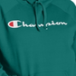 Champion Women's Logo Hoodie Green Size 2X
