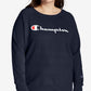 Champion Women's Powerblend Signature Graphic Sweatshirt Blue Size 2X
