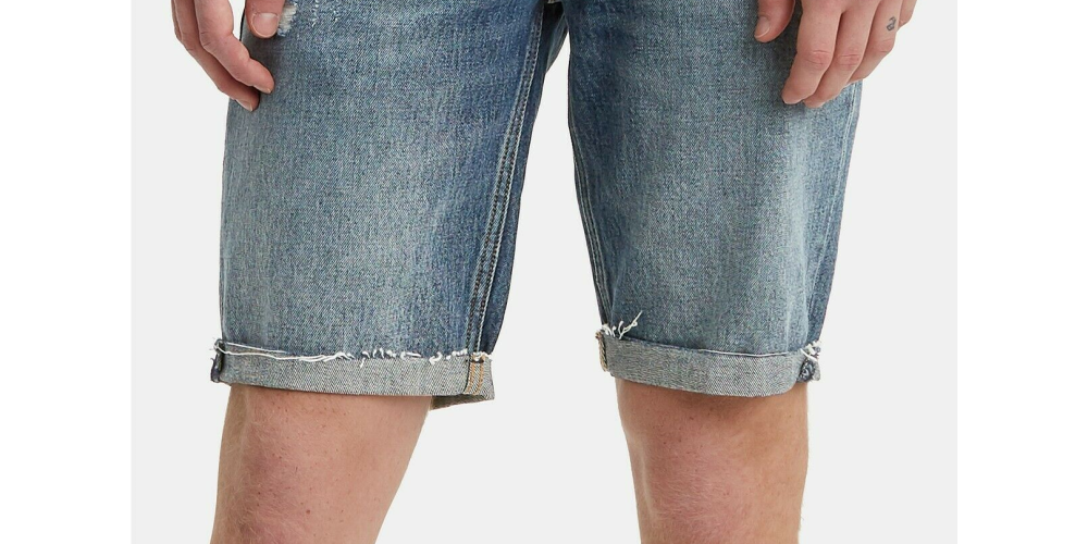 Levi's Men's Slim Cutoff Shorts Blue Size 42