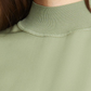 Women's Theory Rib Neck Silk Shell, Size Large - Green