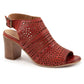 Bueno Women's Upton Slingback Sandal in Terracotta Leather Orange Size 7.5-8Us
