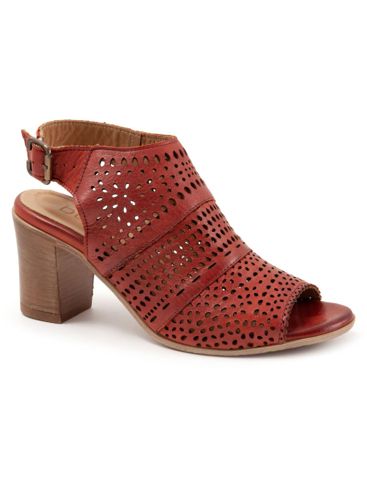 Bueno Women's Upton Slingback Sandal in Terracotta Leather Orange Size 7.5-8Us