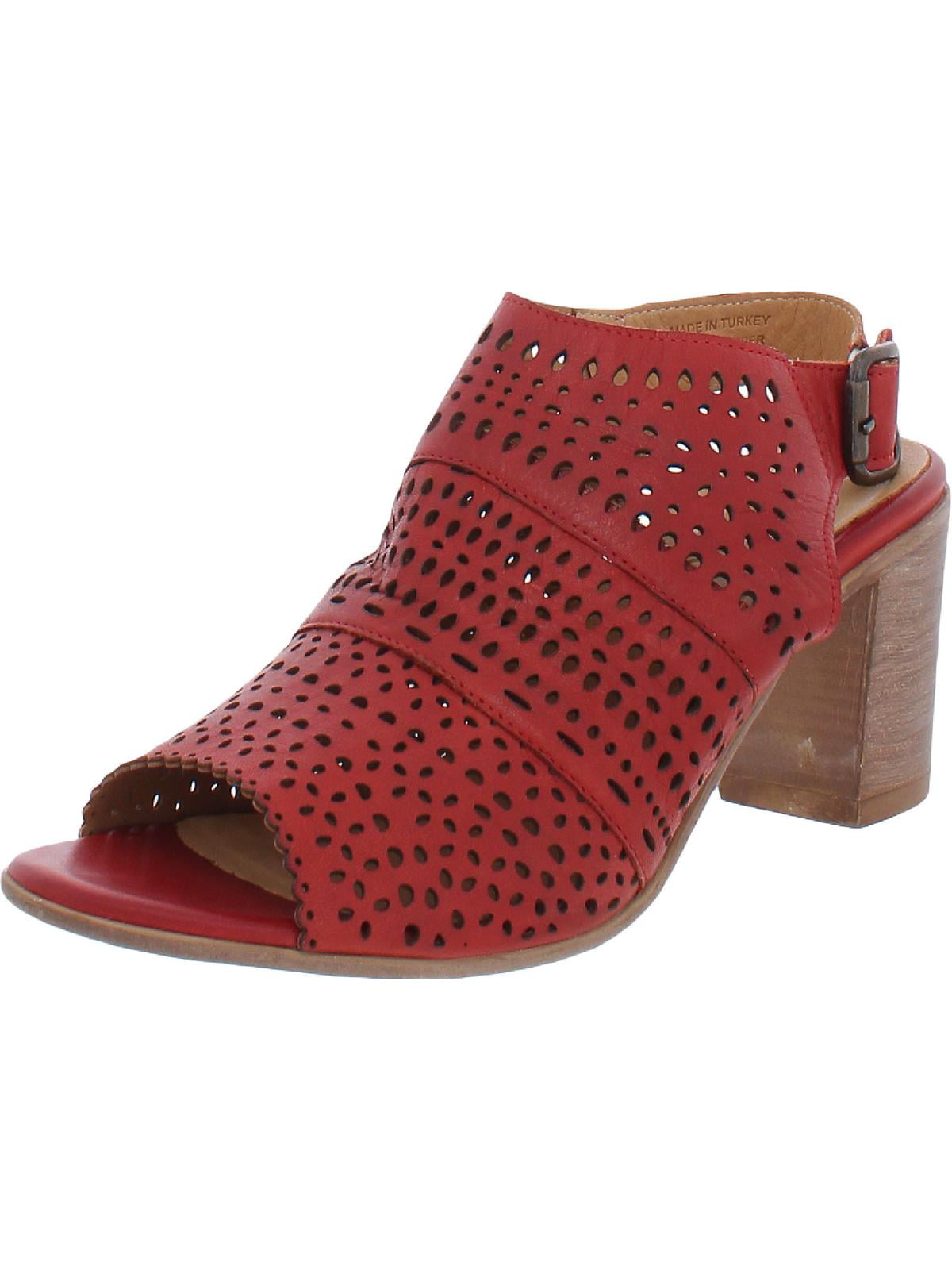 Bueno Women's Upton Slingback Sandal in Terracotta Leather Orange Size 7.5-8Us