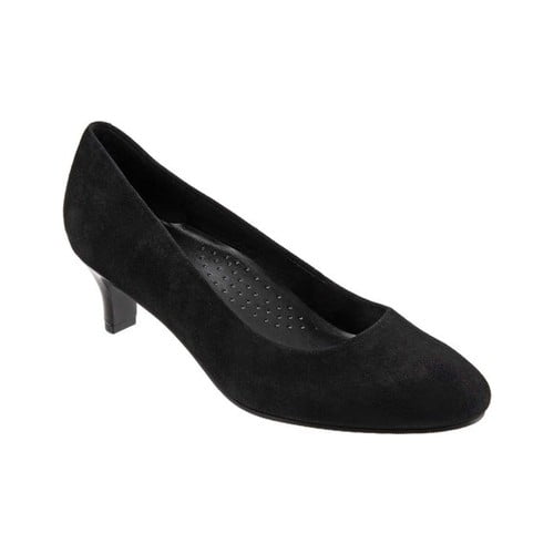 Trotters Fab Pump in Black Suede Size 10.5