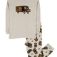 Leveret Boys Grey UPS Pajama Set 100% Cotton Size 10 Years