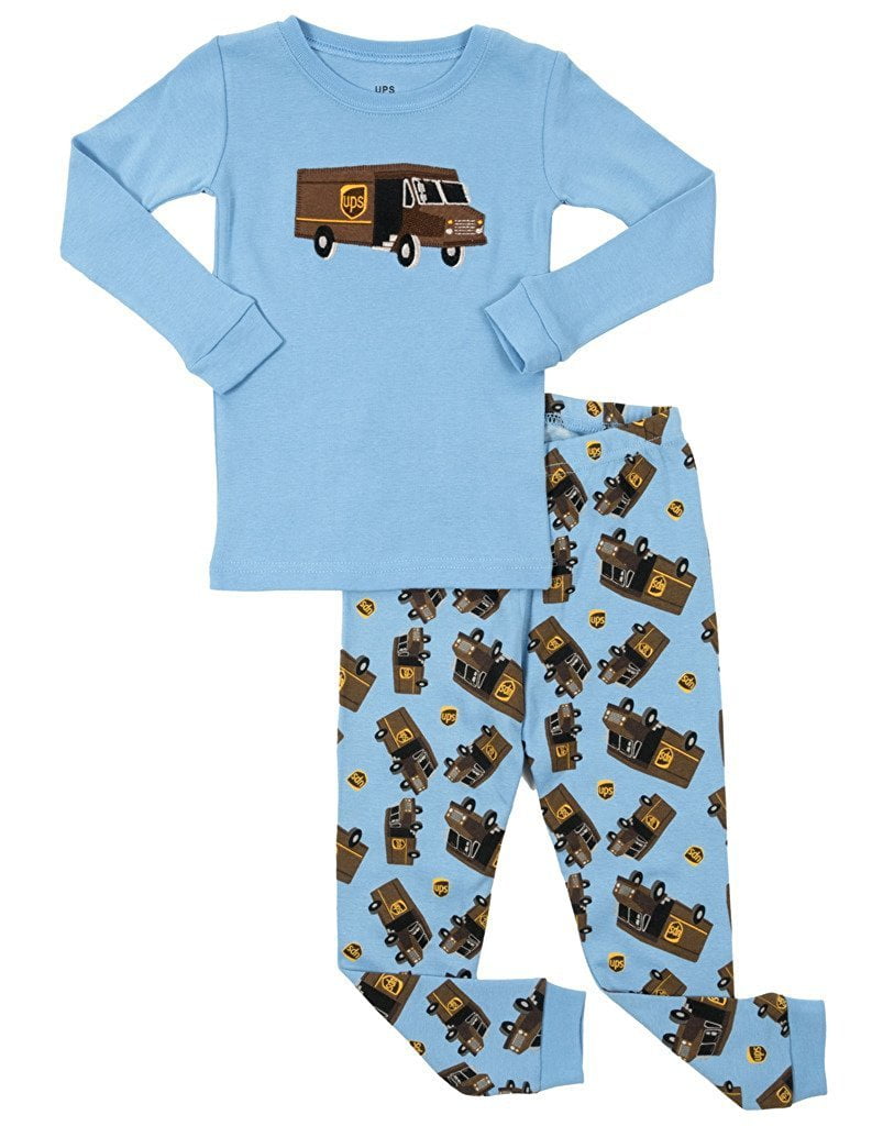 Leveret Boys Grey UPS Pajama Set 100% Cotton Size 10 Years