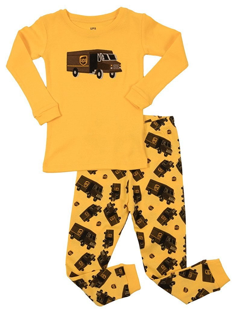 Leveret Boys Grey UPS Pajama Set 100% Cotton Size 10 Years