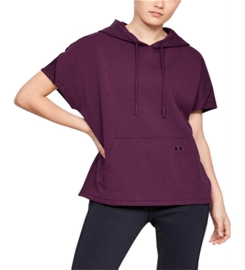 Under Armour Women's Hooded Short Sleeve Tunic Purple Size X-Large