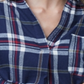 French Connection Women's Stacci Cotton Plaid Shirt Blue Size Medium