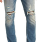 ICE CREAM Cream Ripped Slim Fit Jeans in Gelatto , Size 32 Yellow