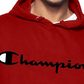 Champion Men's Logo Print Hoodie Red Size 2X