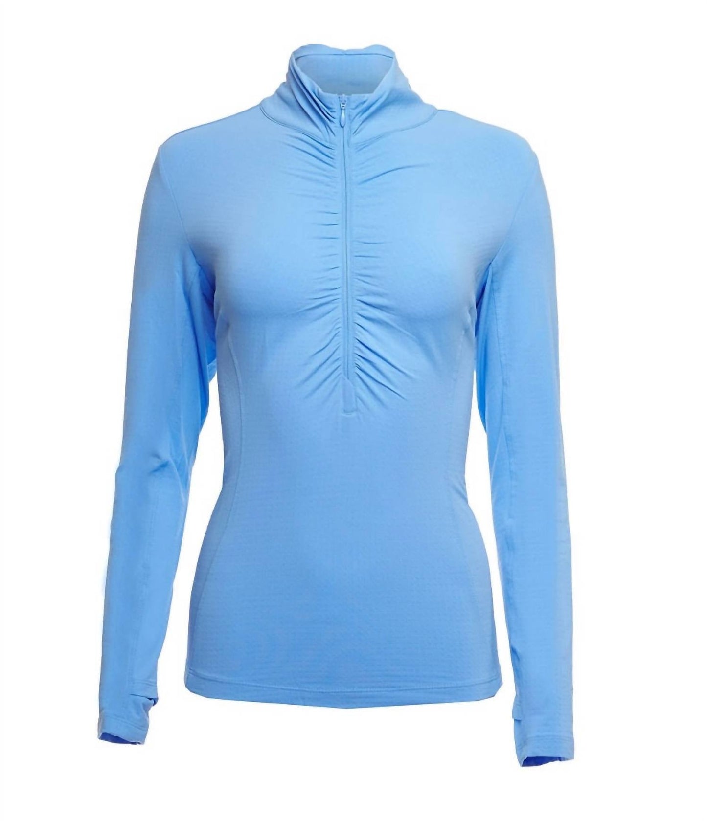 Ibkul - LONG SLEEVE RUCHED MOCK NECK TOP
