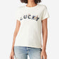 Lucky Brand Women's Floral Embroidered T-Shirt White Size Medium