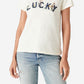 Lucky Brand Women's Floral Embroidered T-Shirt White Size Medium
