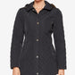 Jones New York Women's Hooded Quilted Coat Black Size XX-Small