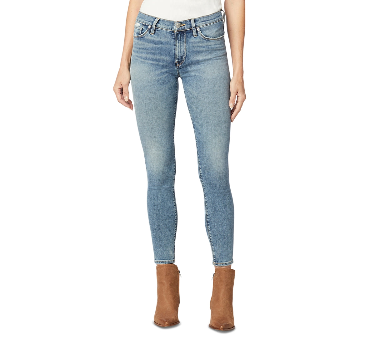 Hudson Jeans Women's Nico Mid Rise Ankle Skinny Jeans Blue Size 28