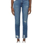 Hudson Jeans Nico Distressed Crop Straight Leg Jeans In Sea Glass Size 32
